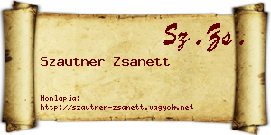 Szautner Zsanett névjegykártya