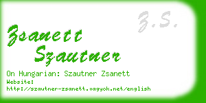 zsanett szautner business card